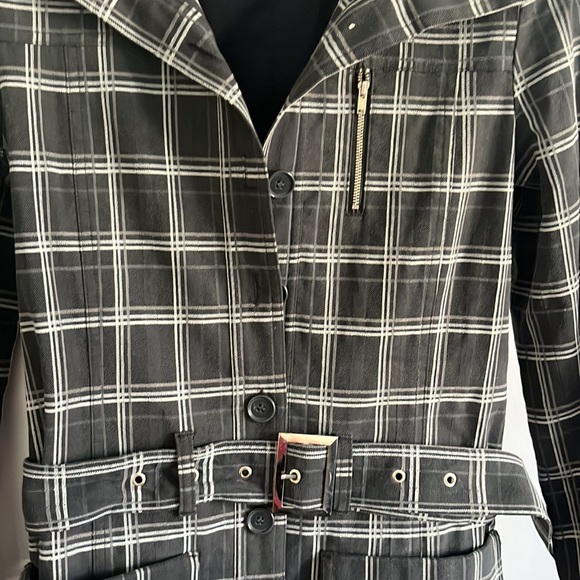 Ben Sherman European Belted Plaid Coat - Picture 2 of 9